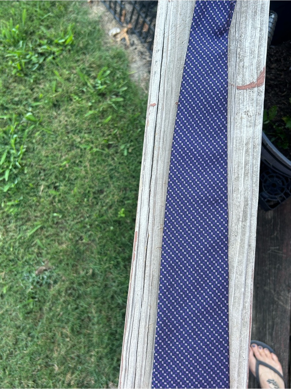 Brooks Brothers Navy and White Dotted Silk Tie